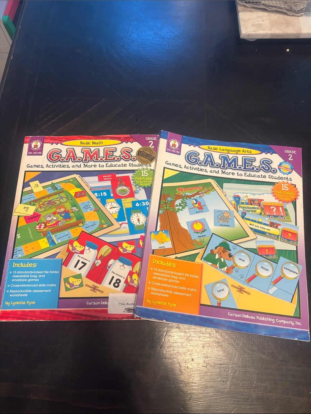 Carson-Dellosa G.A.M.E.S. Educational Activity Books Math & Language Arts